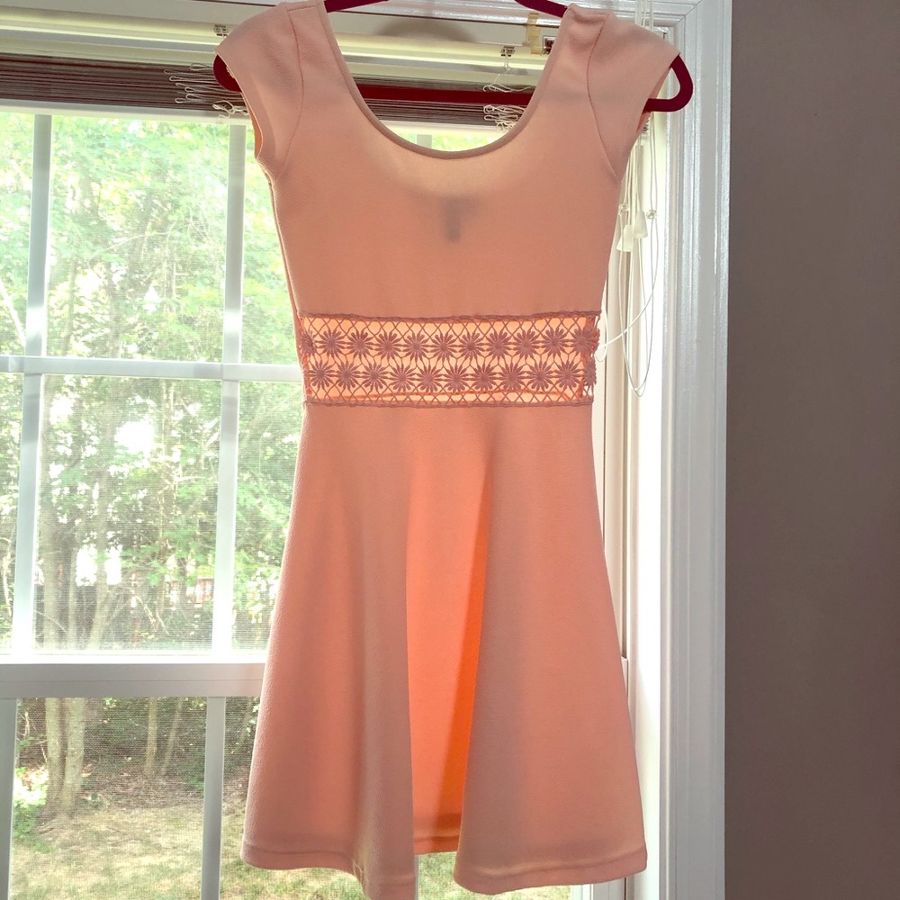 Beautiful pink dress with sexy cut out